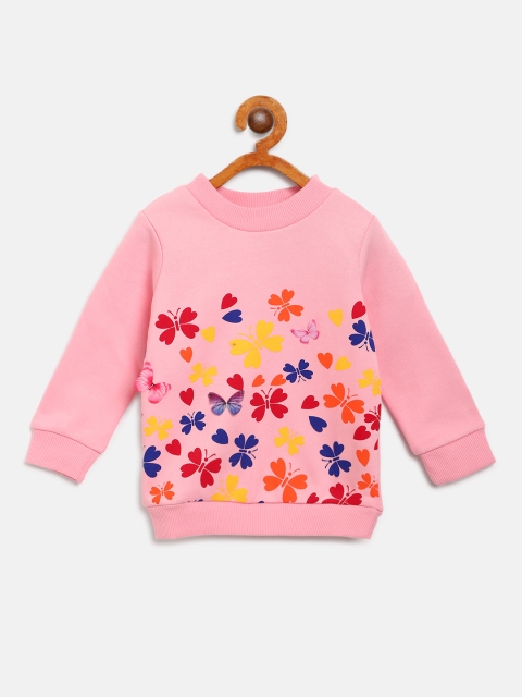 

United Colors of Benetton Girls Pink Butterfly Print Sweatshirt