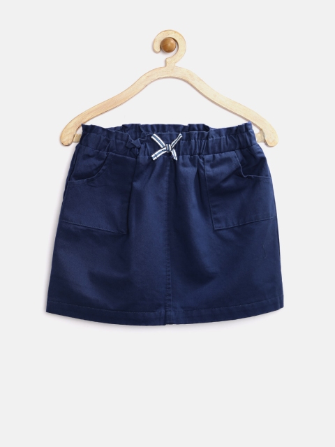 

United Colors of Benetton Girls Navy A-Line Skirt, Navy blue