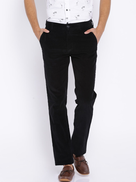 

ColourPlus Black Tailored Fit Corduroy Trousers