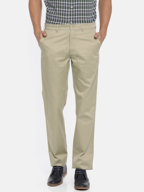 

ColorPlus Men Khaki Tailored Fit Solid Chinos