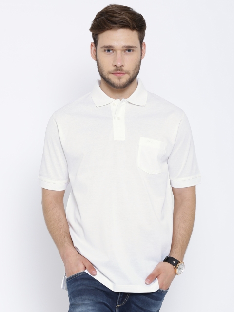 

ColorPlus Off-White Polo Pure Cotton T-shirt