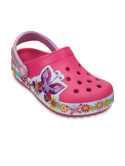 

Crocs Crocband Girls Pink Printed Clogs