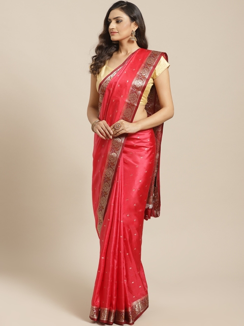 

Mitera Fuchsia & Golden Pure Silk Woven Design Banarasi Saree