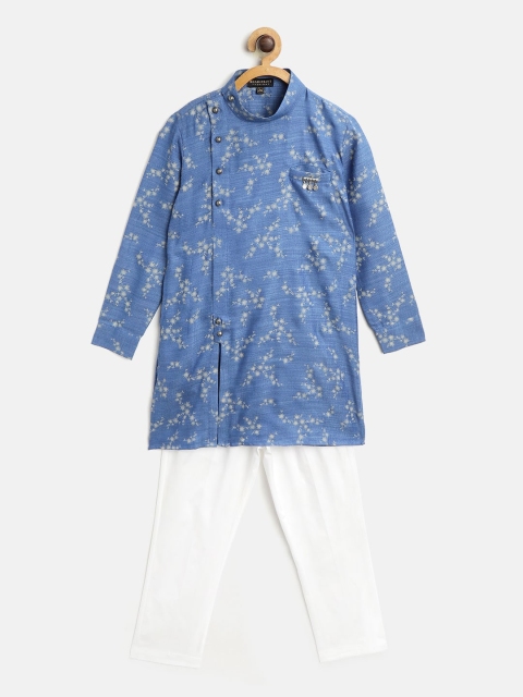 

Readiprint Fashions Boys Blue & White Printed Kurta with Pyjamas