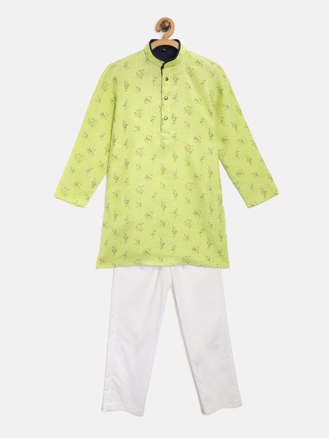 

Readiprint Fashions Boys Green & White Printed Kurta with Pyjamas