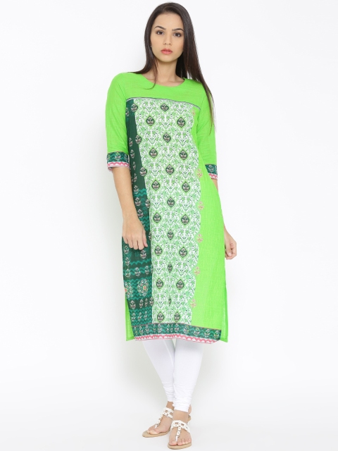 

Aurelia Green Printed Kurta