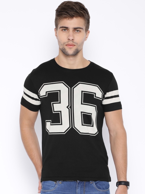 

Flying Machine Black Printed T-shirt