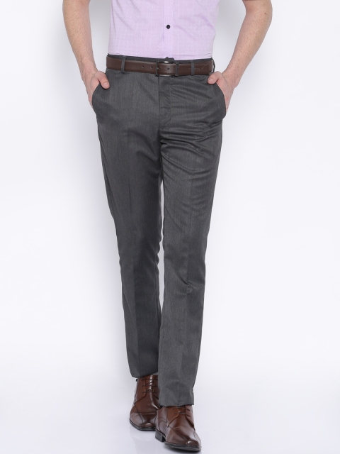 

Arrow New York Grey Tapered Fit Formal Trousers