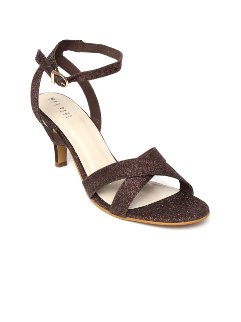 

Wet Blue Bronze-Toned Brown Shimmer Heels