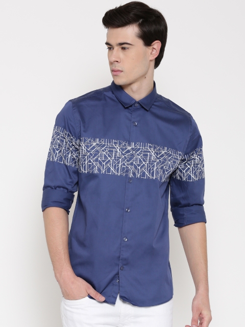 

United Colors of Benetton Blue Printed Casual Shirt