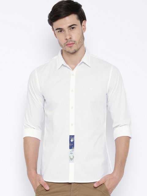 

United Colors of Benetton Men White Casual Shirt