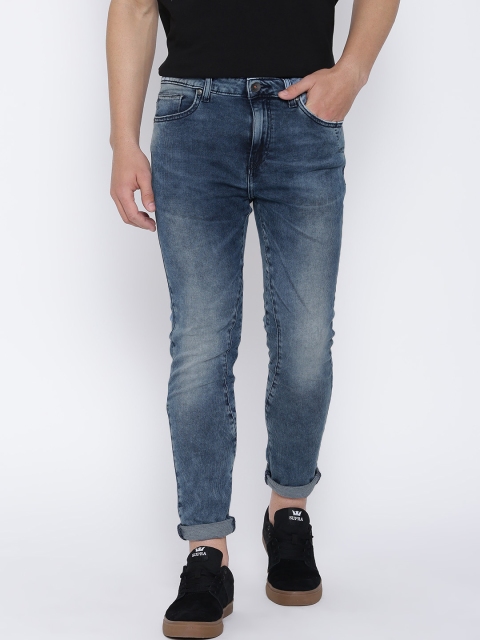 

United Colors of Benetton Men Navy Washed Jeans, Navy blue