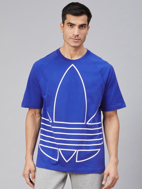 

ADIDAS Originals Men Blue & White Big Trefoil Outline T-shirt