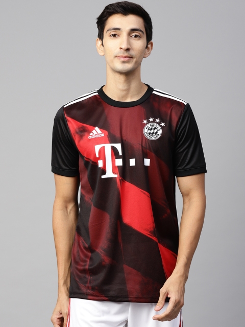 

ADIDAS Men Black & Red Printed FC Bayern 20/21 Third Football Jersey