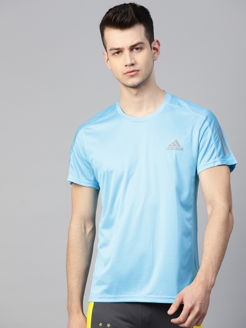 

ADIDAS Men Blue Solid Own The Run T-shirt