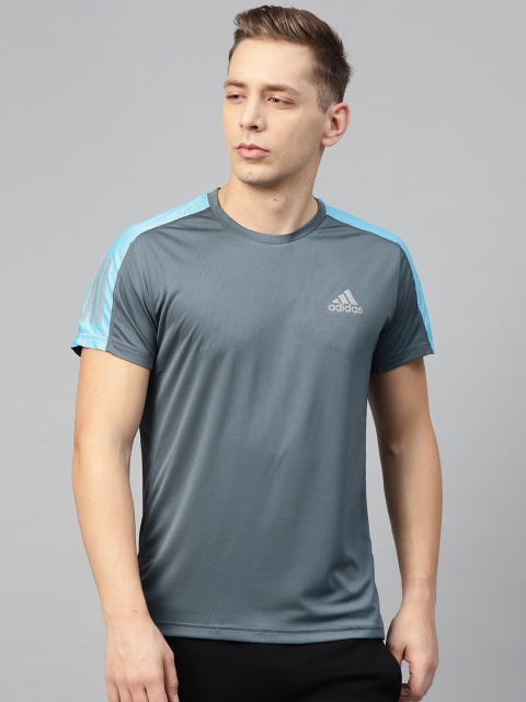 

ADIDAS Men Grey Solid Own The Run T-shirt