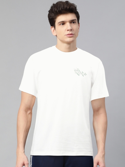 

ADIDAS Originals Men White Printed Back Brush Stroke 2 T-shirt