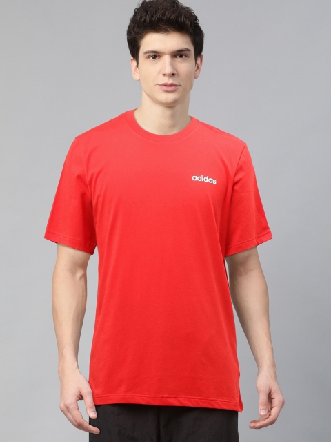 

ADIDAS Men Red Solid E PLN Round Neck T-shirt