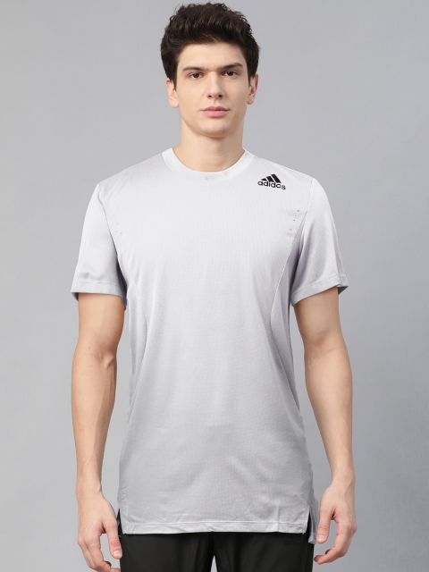 

ADIDAS Men Grey Solid HEAT.RDY Training T-shirt
