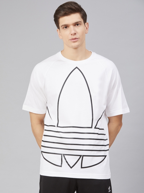 

ADIDAS Originals Men White & Black Big Trefoil Outline T-shirt