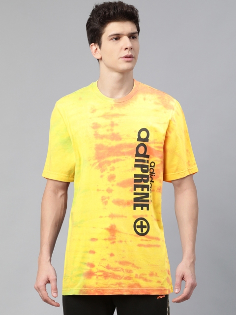 

ADIDAS Originals Men Yellow & Orange Adiprene All Over Print T-shirt