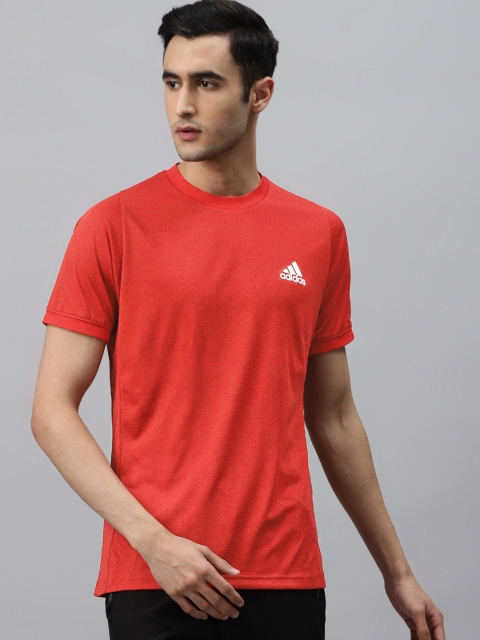 

ADIDAS Men Maroon Solid Freelift Tennis T-shirt