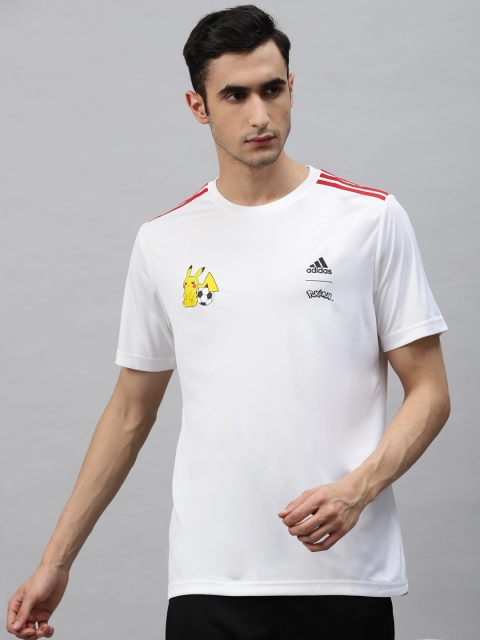 

ADIDAS Men White Pokemon Print Jersey