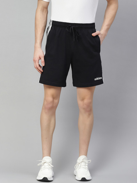 

ADIDAS Men Black Solid Essentials 3-Stripes Shorts