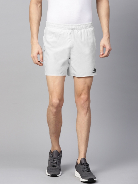 

ADIDAS Men Off-White Solid Saturday Running Shorts