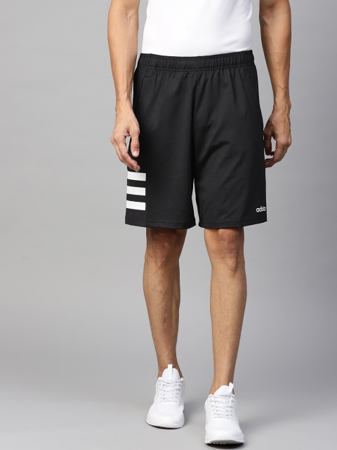 

ADIDAS Men Grey Solid Designed 2 Move 3-Stripes Training Shorts, Black