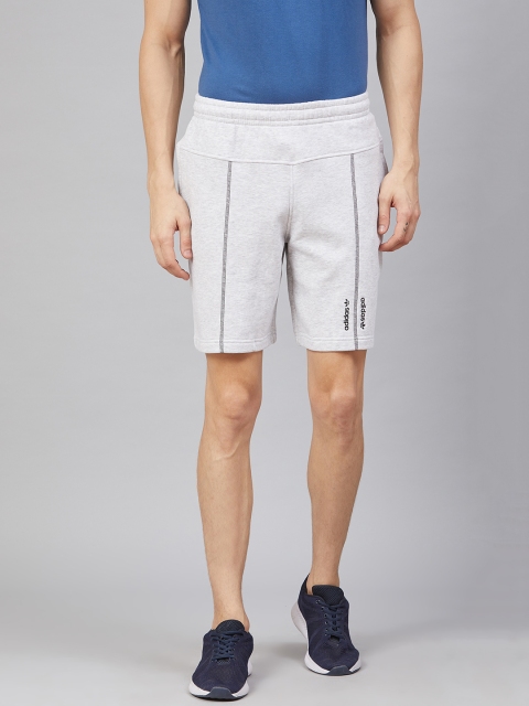 

ADIDAS Originals Men Off-White Solid R.Y.V F Shorts, Grey melange