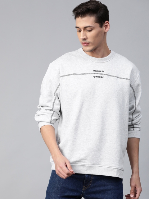 

ADIDAS Originals Men Off-White Solid Fashion Crew Sweatshirt