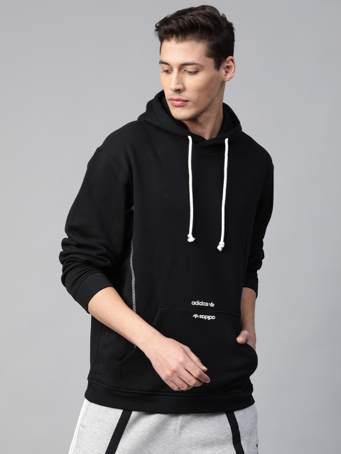 

ADIDAS Originals Men Black Solid Fashion Hoody Sweatshirt