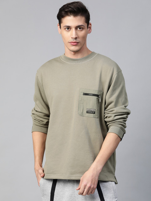 

ADIDAS Originals Men Green Solid D Sweatshirt