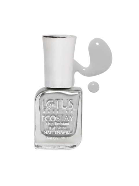 

Lotus Herbals Sustainable Ecostay Nail Enamel - Silver Chrome E42 10ml