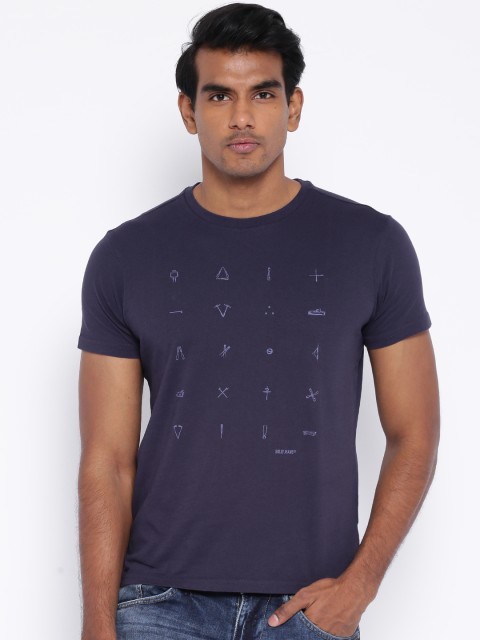 

Allen Solly Navy Printed T-shirt, Navy blue