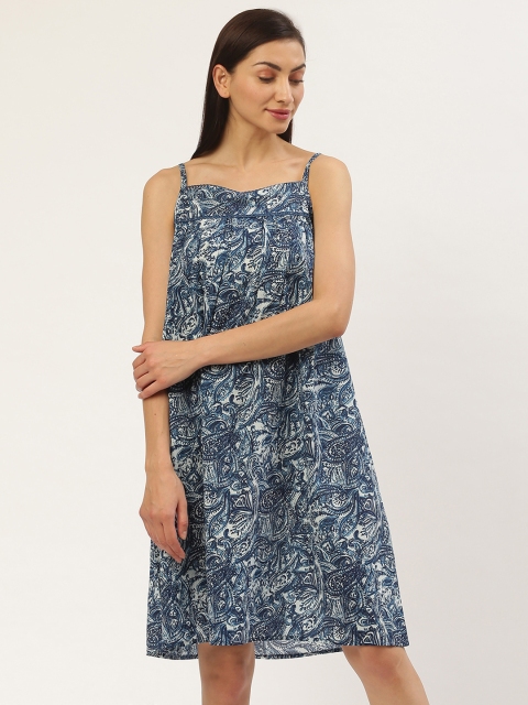 

pinwheel Blue & Off-White Printed Nightdress