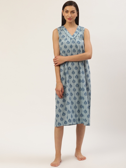 

pinwheel Blue Printed Nightdress