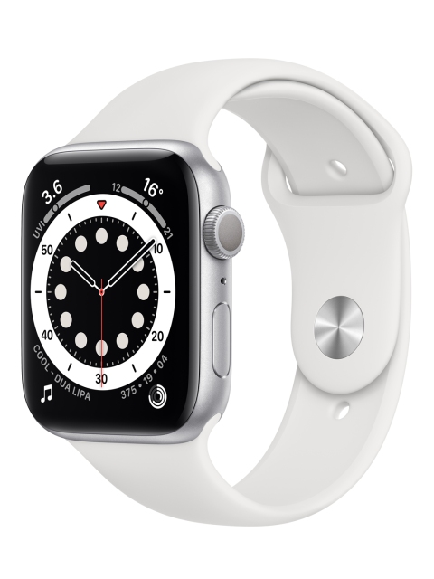 

Apple Watch Series 6 GPS, 44mm - Silver Aluminium Case with White Sport Band