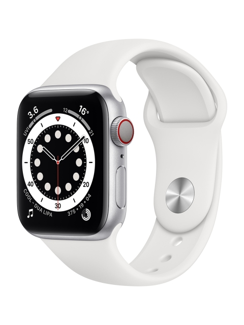 

Apple Watch Series 6-GPS + Cellular, 40mm- Silver Aluminium Case with White Sport Band