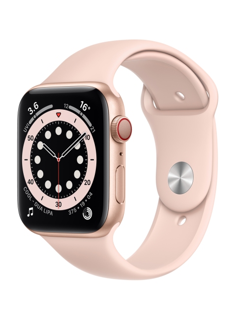 

Apple Watch Series 6 -GPS + Cellular, 44mm- Gold Aluminium Case with Pink Sand Sport Band