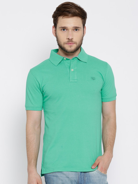 

Sports52 Wear Mean Green Solid Regular Fit Polo T-shirt