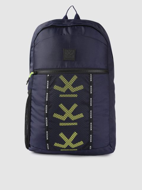 

WROGN Unisex Blue Brand Logo Backpack