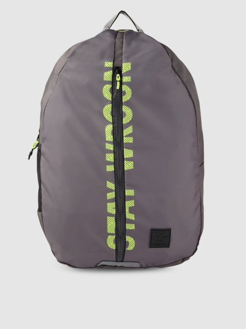 

WROGN Unisex Grey Brand Logo Printed Element Backpack