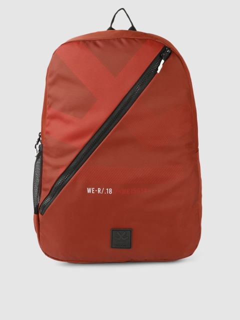 

WROGN Unisex Orange Graphic Printed Backpack