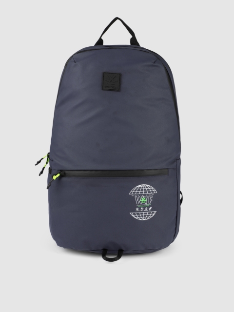 

WROGN Unisex Navy Blue Solid Backpack