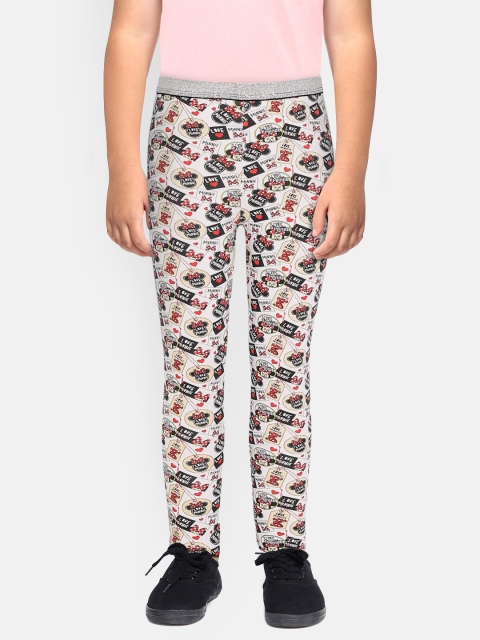 

Loocust Girls Multicoloured Printed Ankle Length Disney Minnie Mouse Leggings, Multi