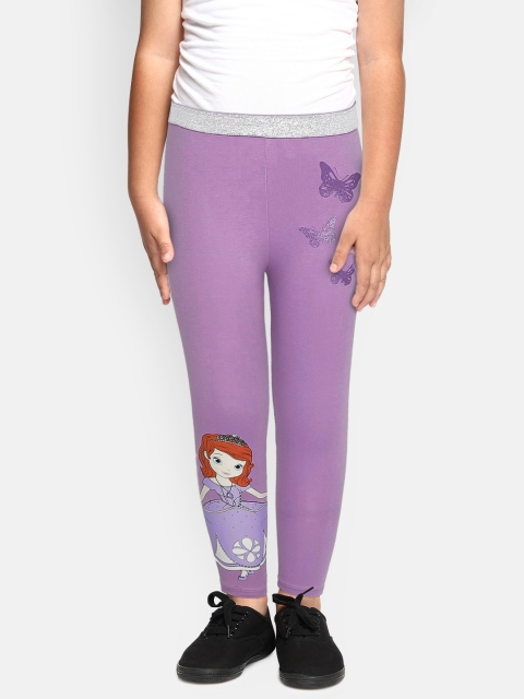 

Loocust Girls Violet Printed Disney Sofia Ankle Length Leggings