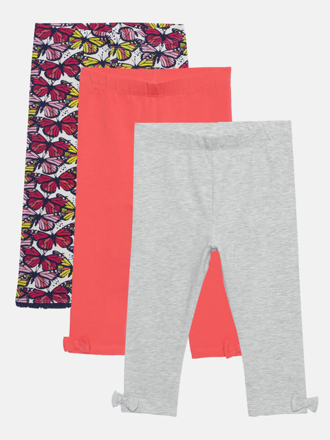 

Loocust Girls Pack of 3 Leggings, Grey melange