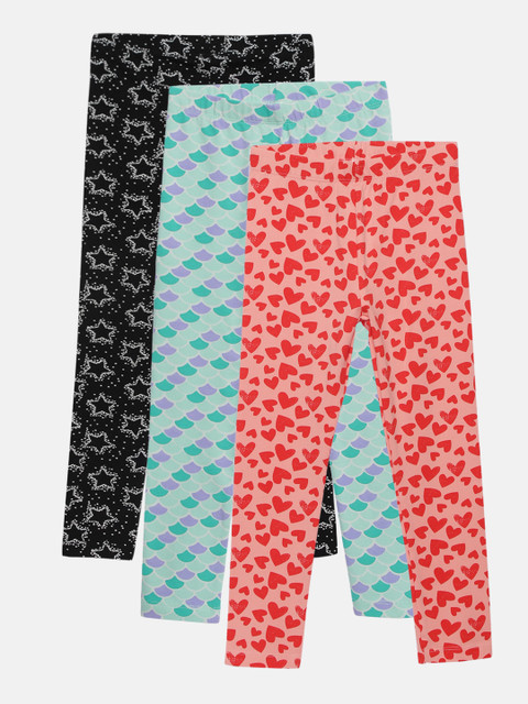 

Loocust Girls Pack of 3 Ankle Length Leggings, Black